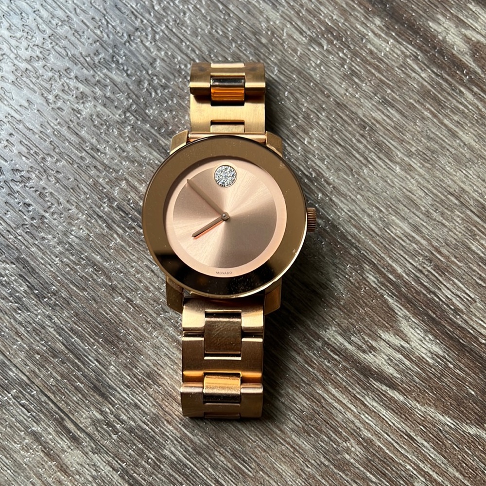 Movado BOLD rose gold watch